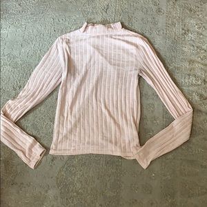 M aeropostale blush pink high neck thin sweater
